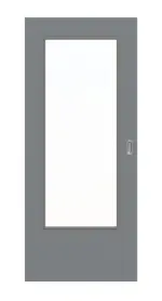 Frontansicht von Schiebetür Ultramatt Hygge Grau LA-DIN Basic - Huga