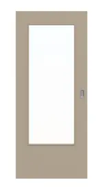 Frontansicht von Schiebetür Ultramatt Taupe DIN-LA Basic - Huga