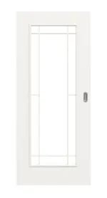 Frontansicht von Landhaus 1 LA Lugano Classic Weißlack Schiebetür - Huga