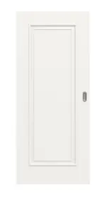 Frontansicht von Landhaus 1 Classic Weißlack Schiebetür - Huga