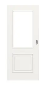 Frontansicht von Landhaus 2 LA Classic Weißlack Schiebetür - Huga