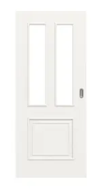 Frontansicht von Landhaus 3 LA Classic Weißlack Schiebetür - Huga