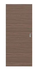 Frontansicht von LEBO Schiebetür Nussbaum Matt Cross Echtholzfurniert