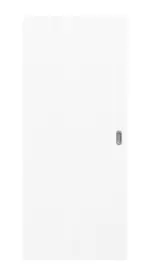 Frontansicht von Esche Arctic Weiß ESR 222 Portalit Schiebetür - Westag