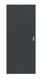 Frontansicht von Groove 11 ProLine Lack Anthrazit RAL 7016 Schiebetür - Hörmann