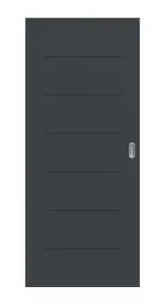 Frontansicht von Signum 11 Basic Lack Anthrazit RAL 7016 Schiebetür - Huga
