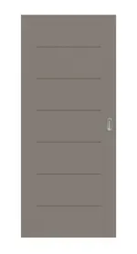 Frontansicht von Signum 11 Basic Lack Taupe RAL 7048 Schiebetür - Huga