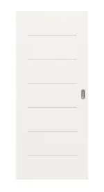 Frontansicht von Signum 11 Basic Lack Verkehrsweiß RAL 9016 Schiebetür - Huga