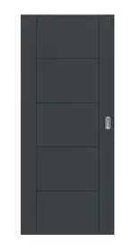 Frontansicht von Groove 13 ProLine Lack Anthrazit RAL 7016 Schiebetür - Hörmann