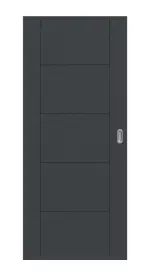 Frontansicht von Signum 13 Basic Lack Anthrazit RAL 7016 Schiebetür - Huga