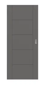 Frontansicht von Huga Schiebetür Signum 13 Hygge grau RAL 7037 Lack Concept