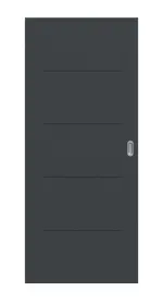 Frontansicht von Signum 14 Basic Lack Anthrazit RAL 7016 Schiebetür - Huga