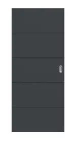 Frontansicht von Signum 15 Basic Lack Anthrazit RAL 7016 Schiebetür - Huga