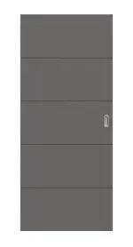 Frontansicht von Huga Schiebetür Signum 15 Hygge grau RAL 7037 Lack Concept