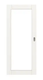 Frontansicht von Groove 16 LA 27 ProLine Lack Verkehrsweiß RAL 9016 Schiebetür - Hörmann