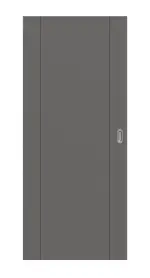 Frontansicht von Huga Schiebetür Signum 16 Hygge grau RAL 7037 Lack Concept