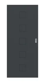 Frontansicht von Signum 19 Basic Lack Anthrazit RAL 7016 Schiebetür - Huga