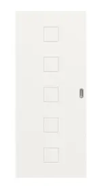 Frontansicht von Signum 19 Basic Lack Verkehrsweiß RAL 9016 Schiebetür - Huga