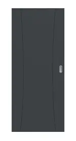 Frontansicht von Groove 20 ProLine Lack Anthrazit RAL 7016 Schiebetür - Hörmann