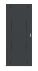 Frontansicht von Signum 20 Basic Lack Anthrazit RAL 7016 Schiebetür - Huga