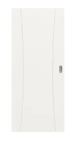 Frontansicht von Signum 20 Basic Weißlack Schiebetür - Huga