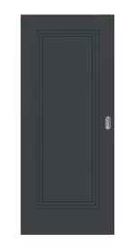 Frontansicht von Groove 21 ProLine Lack Anthrazit RAL 7016 Schiebetür - Hörmann