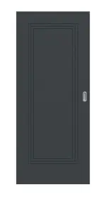 Frontansicht von Signum 21 Basic Lack Anthrazit RAL 7016 Schiebetür - Huga