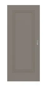 Frontansicht von Groove 21 ProLine Lack Taupe RAL 7048 Schiebetür - Hörmann