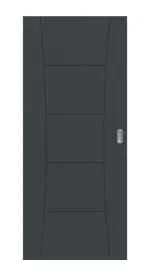 Frontansicht von Signum 22 Basic Lack Anthrazit RAL 7016 Schiebetür - Huga