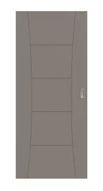 Frontansicht von Signum 22 Basic Lack Taupe RAL 7048 Schiebetür - Huga