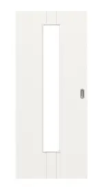 Frontansicht von Groove 23 LA 24 mittig ProLine Lack Verkehrsweiß RAL 9016 Schiebetür - Hörmann