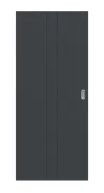 Frontansicht von Groove 23 ProLine Lack Anthrazit RAL 7016 Schiebetür - Hörmann