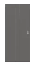 Frontansicht von Huga Schiebetür Signum 23 Hygge grau RAL 7037 Lack Concept