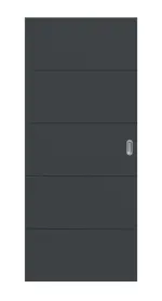 Frontansicht von Signum 27 Basic Lack Anthrazit RAL 7016 Schiebetür - Huga