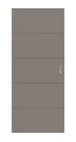 Frontansicht von Groove 27 ProLine Lack Taupe RAL 7048 Schiebetür - Hörmann