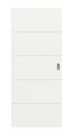 Frontansicht von Signum 27 Basic Lack Verkehrsweiß RAL 9016 Schiebetür - Huga