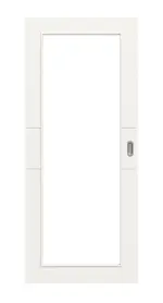 Frontansicht von Groove 29 LA 27 ProLine Lack Verkehrsweiß RAL 9016 Schiebetür - Hörmann