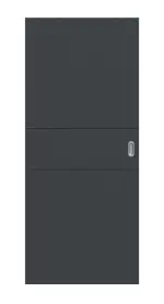 Frontansicht von Groove 29 ProLine Lack Anthrazit RAL 7016 Schiebetür - Hörmann