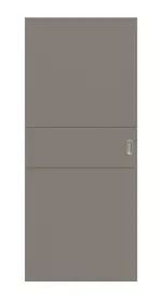 Frontansicht von Groove 29 ProLine Lack Taupe RAL 7048 Schiebetür - Hörmann