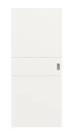 Frontansicht von Signum 29 Basic Lack Verkehrsweiß RAL 9016 Schiebetür - Huga