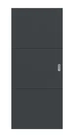 Frontansicht von Groove 31 ProLine Lack Anthrazit RAL 7016 Schiebetür - Hörmann