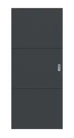 Frontansicht von Signum 31 Basic Lack Anthrazit RAL 7016 Schiebetür - Huga