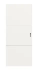 Frontansicht von Signum 31 Basic Lack Verkehrsweiß RAL 9016 Schiebetür - Huga