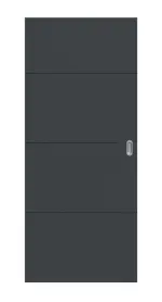 Frontansicht von Signum 34 Basic Lack Anthrazit RAL 7016 Schiebetür - Huga