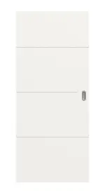 Frontansicht von Signum 34 Basic Lack Verkehrsweiß RAL 9016 Schiebetür - Huga