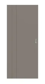 Frontansicht von Groove 39 ProLine Lack Taupe RAL 7048 Schiebetür - Hörmann