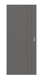 Frontansicht von Huga Schiebetür Signum 44 Hygge grau RAL 7037 Lack Concept