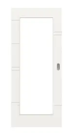 Frontansicht von Groove 50 LA 8 ProLine Lack Verkehrsweiß RAL 9016 Schiebetür - Hörmann