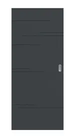 Frontansicht von Signum 50 Basic Lack Anthrazit RAL 7016 Schiebetür - Huga