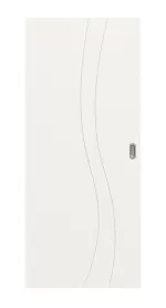 Frontansicht von Signum 51 Basic Lack Verkehrsweiß RAL 9016 Schiebetür - Huga